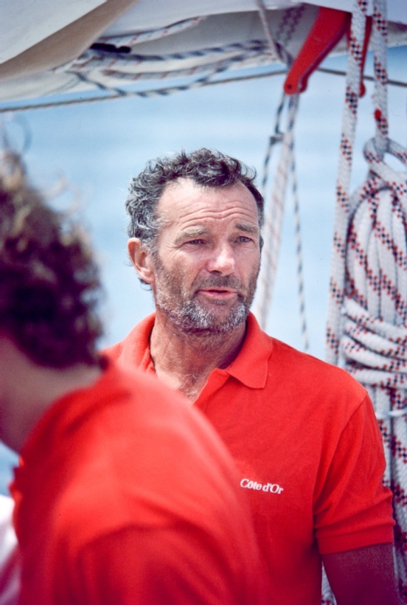 Eric Tabarly, skipper of Pen Duick VI for the 1973-74 inaugural edition of the race and legendary father of French sailing. © Credit unknown