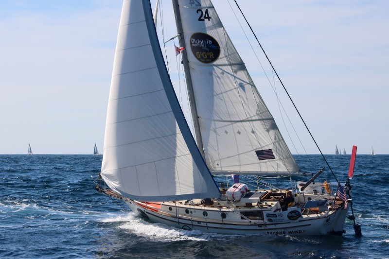 US entrant Elliott Smith is experiencing the high and lows of solo ocean racing, as well as unusual offerings from the saharan coast. Credit: GGR22/Nora Havel
