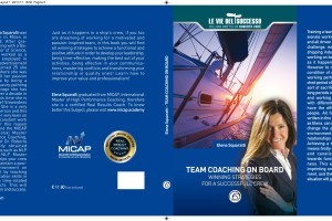 La cover del libro in inglese 'Team Coaching a Bordo' di Elena Squaratti