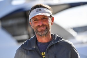 Disappointed. Australian adventurer Kevin Farebrother, the second entrant to retire from the race.