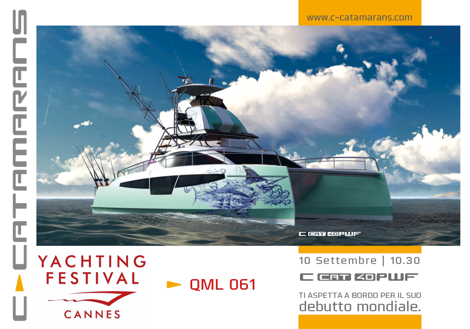 C- Catamarans al Cannes Yachting Festival, con il C Cat 40 Power Fish