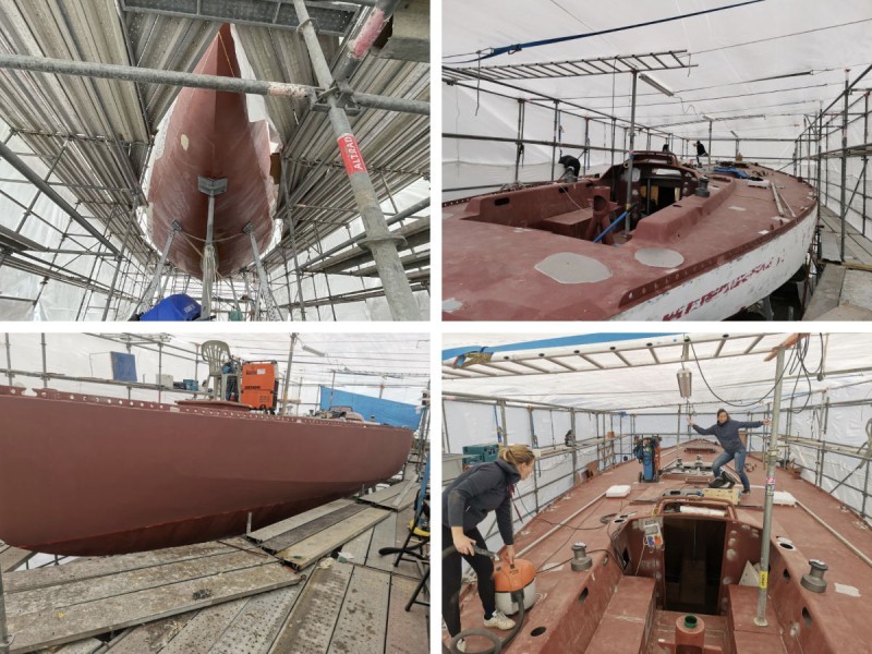 Neptune during her recent refit. Images: Tanneguy Raffray