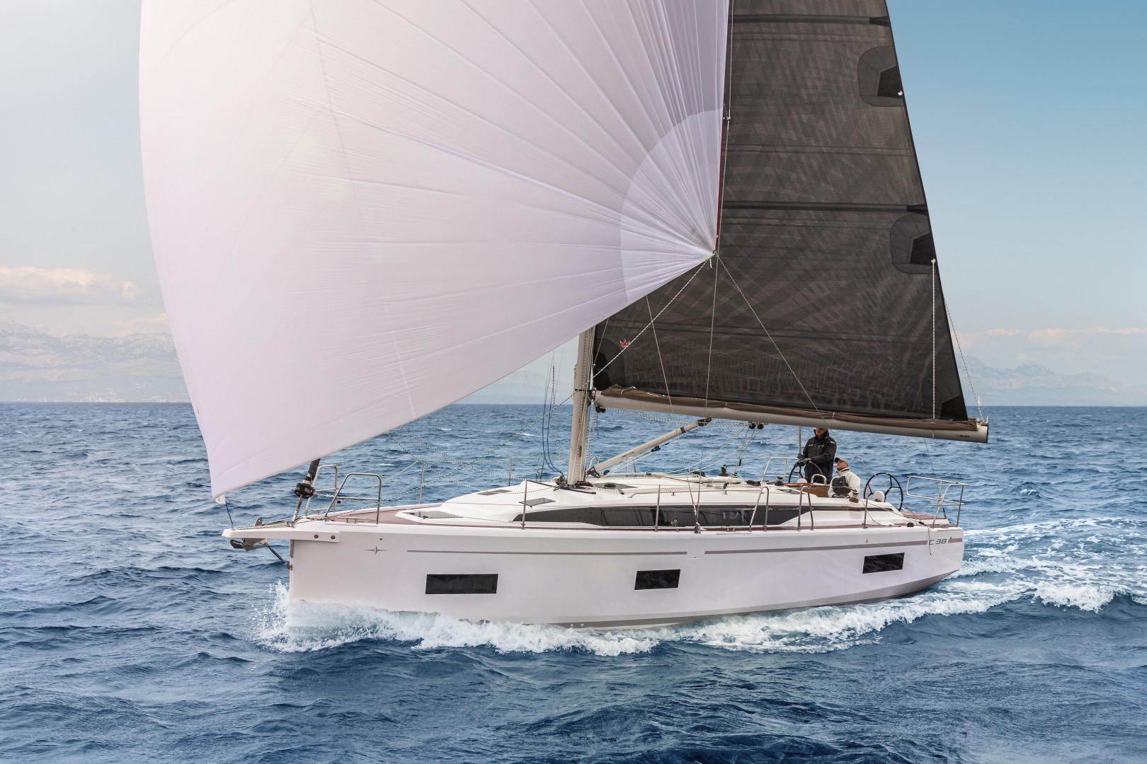 This summer’s big launch from Bavaria is the Cossutti-designed C38 which follows the highly successful formula of last year’s multi-award winning C42. It marks a very welcome return to balanced hull forms in the production cruiser market and offers sailing sensations akin to a much more expensive Italian or Scandinavian performance cruiser