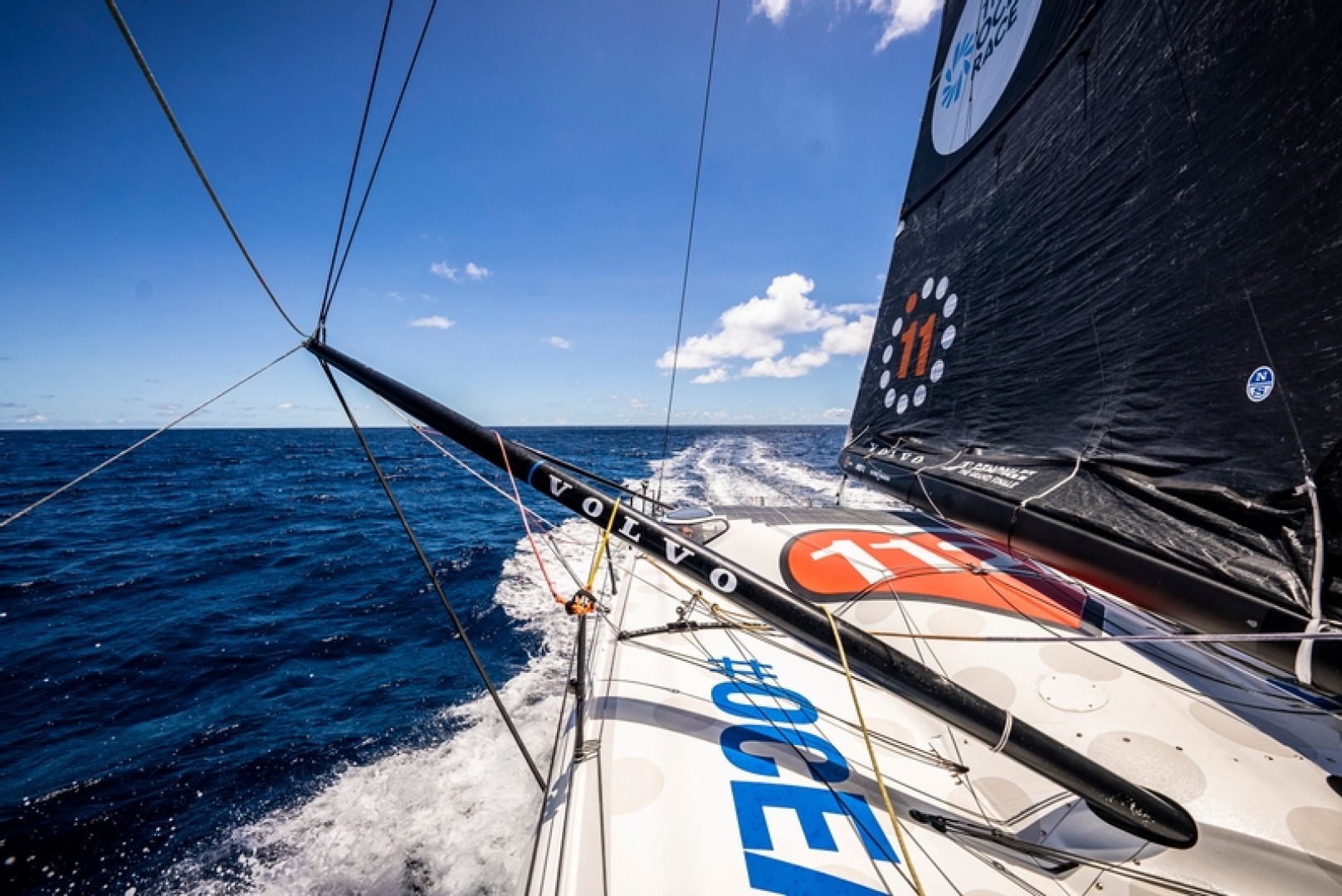 Onboard 11th Hour Racing Team during Leg 2, Day 11. Malama enjoying tradewind sailing at its finest. © Amory Ross / 11th Hour Racing / The Ocean Race
