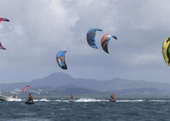 Big wind board day at Martinique Flying Regatta