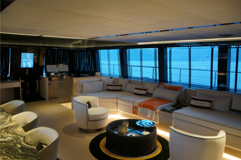 Spotlights on 24m VisionF 80, the aggressive yet elegant all-aluminium catamaran