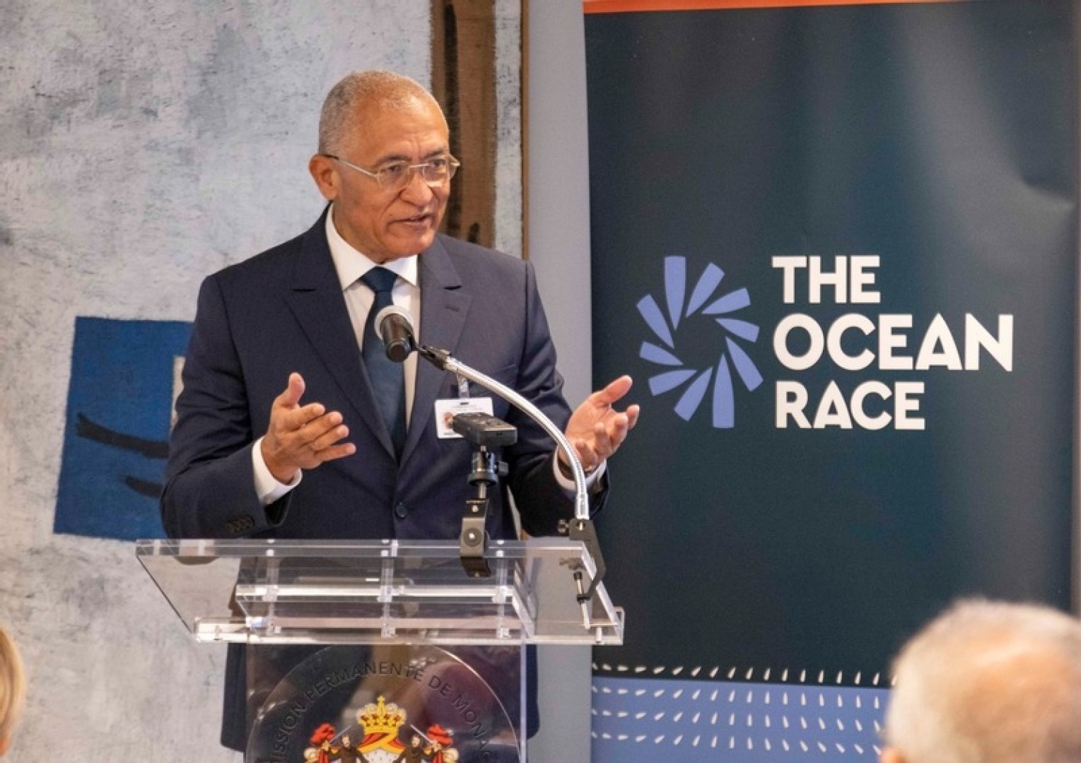 Cabo Verde´s Minister of Foreign Affairs, Cooperation and Regional Integration, Rui Alberto de Figueiredo Soares speaking at a high-level round table event hosted by The Ocean Race in New York 22 Sept 2022
© Cherie Bridges / The Ocean Race