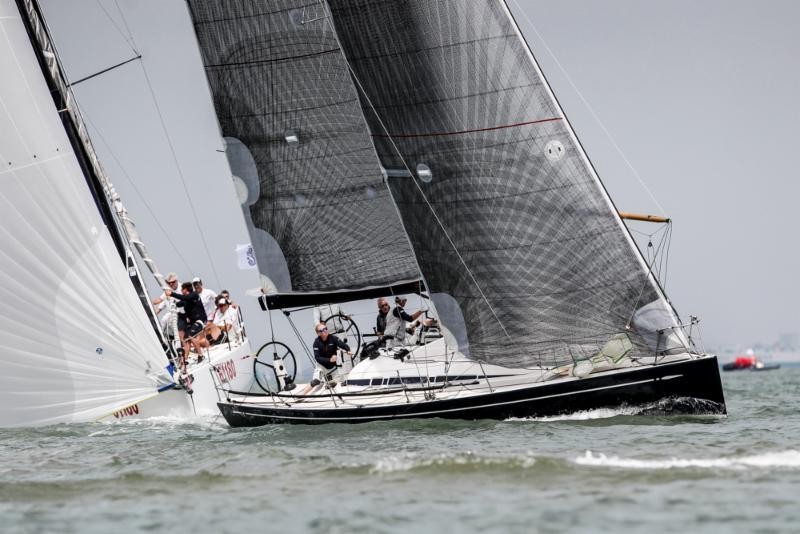 A third day with strong tides at the Royal Ocean Racing Club's IRC Europeans and Commodores' Cup saw a lengthy round the cans course