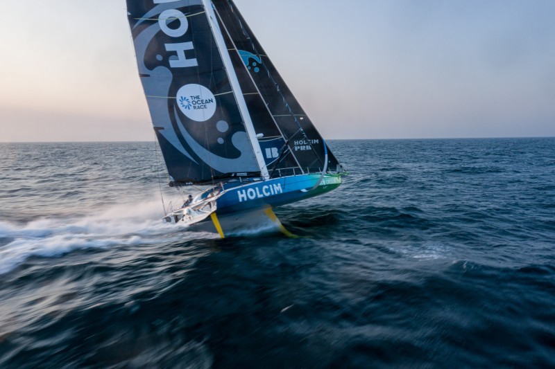 The Ocean Race 2022-23 - 26 May 2023, Leg 5 Day 4 onboard Team Holcim - PRB, at full speed during the 24 hours record. © Yann Riou | polaRYSE / Holcim - PRB / The Ocean Race