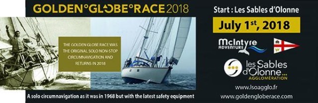 Golden Globe Race - Philippe Péché leads fleet away at start