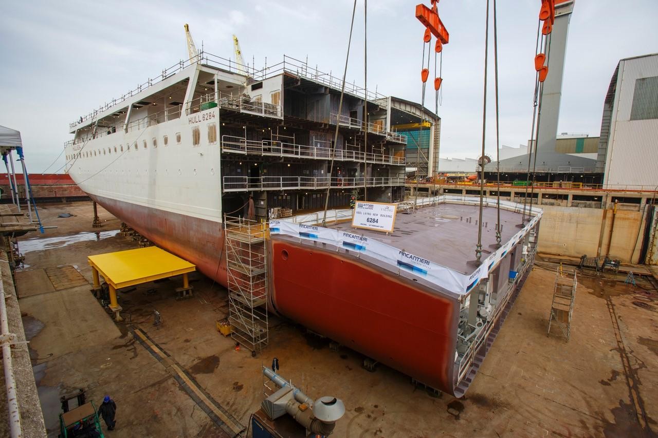 Fincantieri: dry dock works start on ocean cruise Viking Mars