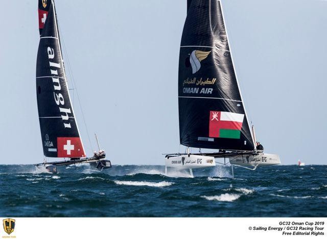 The big match tomorrow will be between Alinghi and local heroes Oman Air