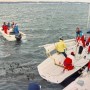 The first Melges 24, 'Zenda Express' sets sail on Lake Geneva, Wisconsin in December 1992, destined for introduction at Key West Race Week in January 1993.