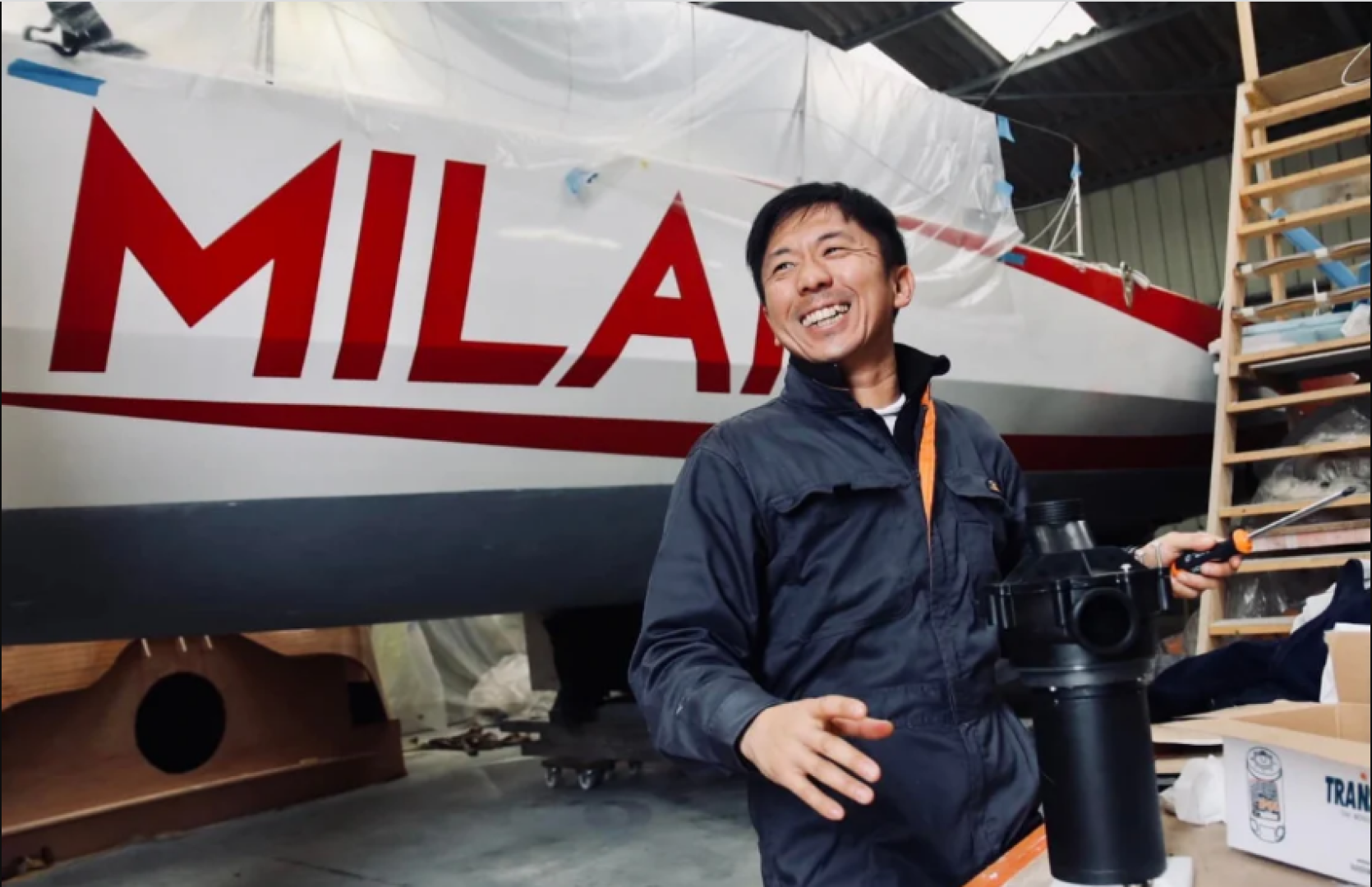 Solbian pronta a circumnavigare il globo con il velista giapponese Masa Suzuki