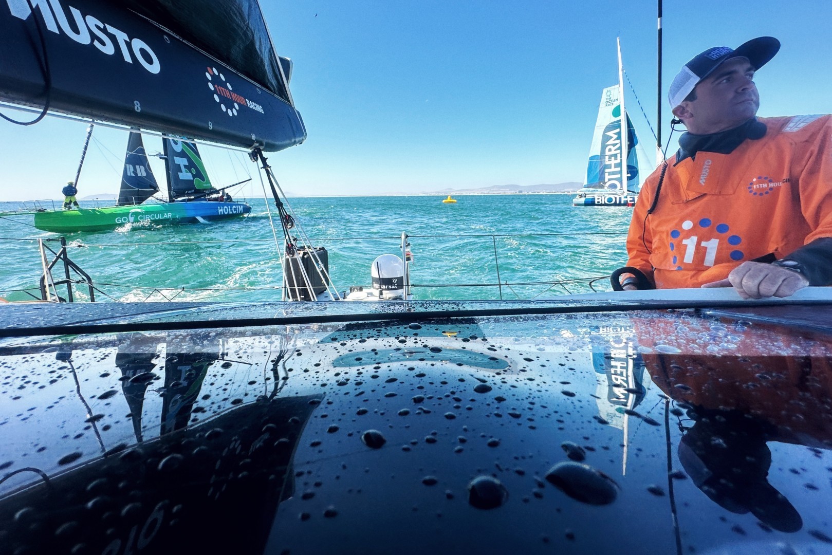The Ocean Race, Leg 3 onboard 11th Hour Racing Team. Fresh conditions at the start of Leg 3. © Amory Ross / 11th Hour Racing / The Ocean Race