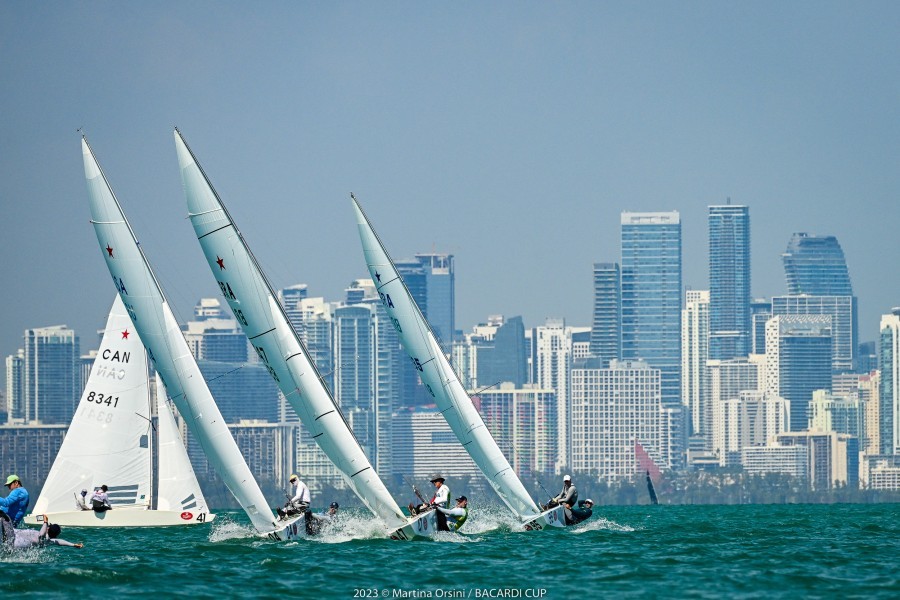 96th Bacardi Cup racing set against Miami city skyline