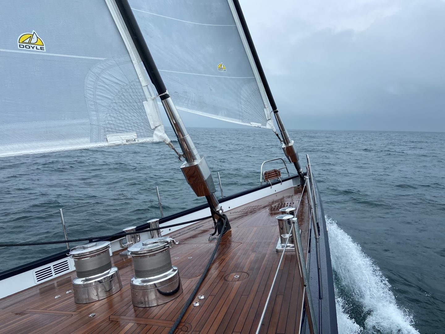 Perfectly set Structured Luff sails on the giant three-master Sea Eagle II