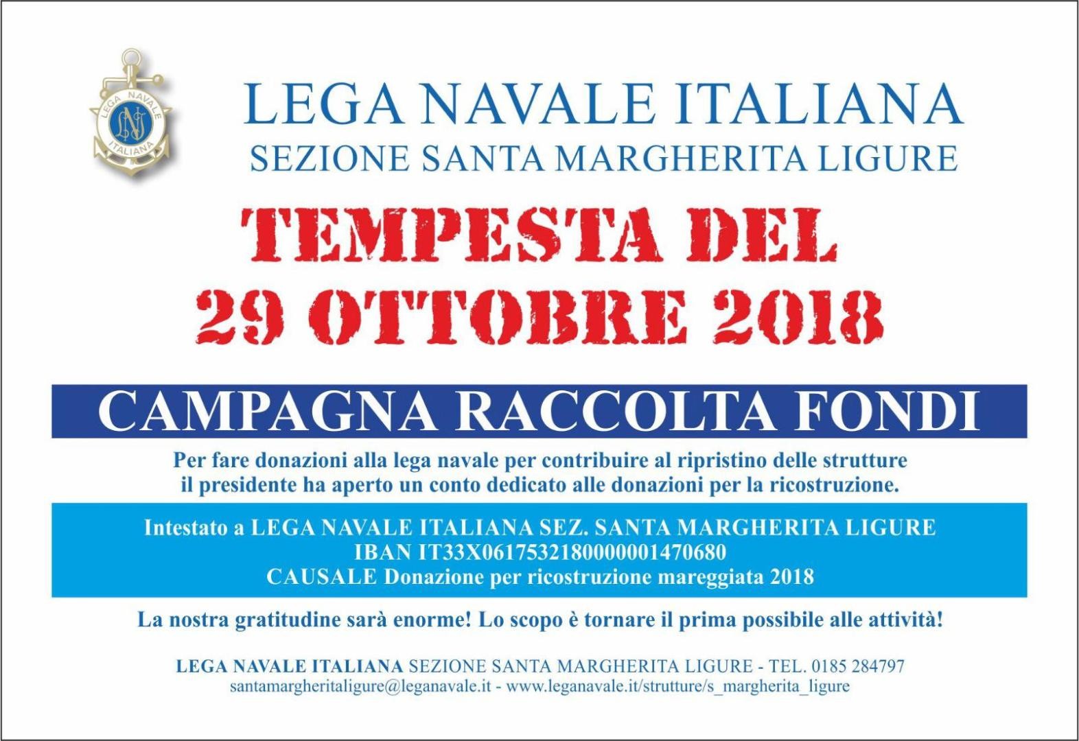 La campagna di solidarietà per la Lega Navale di Santa Margherita Ligure