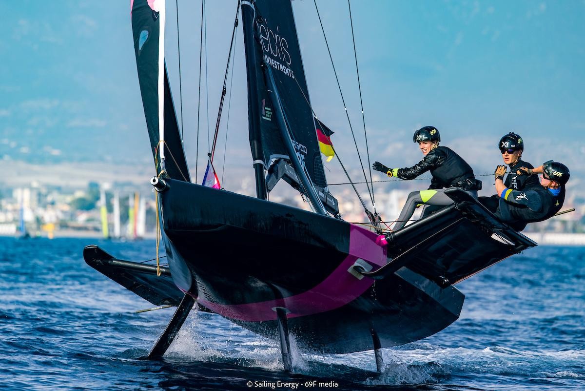Tricky wind conditions and intense racing continues in Cagliari