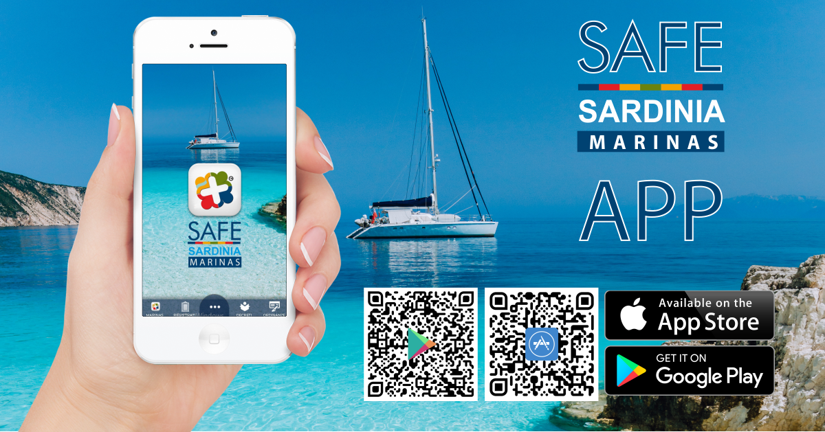 App Safe Sardinia con i protocolli di sicurezza sanitari adottati nei più importanti MARINA della Sardegna