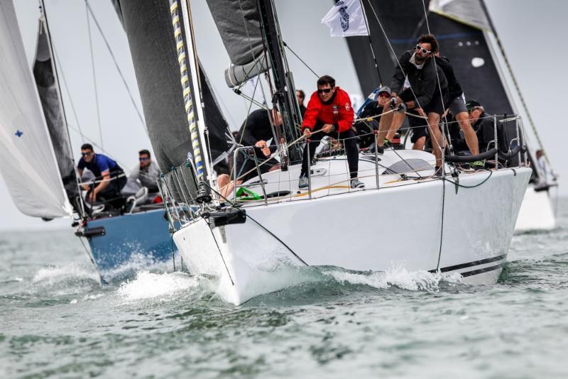 A third day with strong tides at the Royal Ocean Racing Club's IRC Europeans and Commodores' Cup saw a lengthy round the cans course