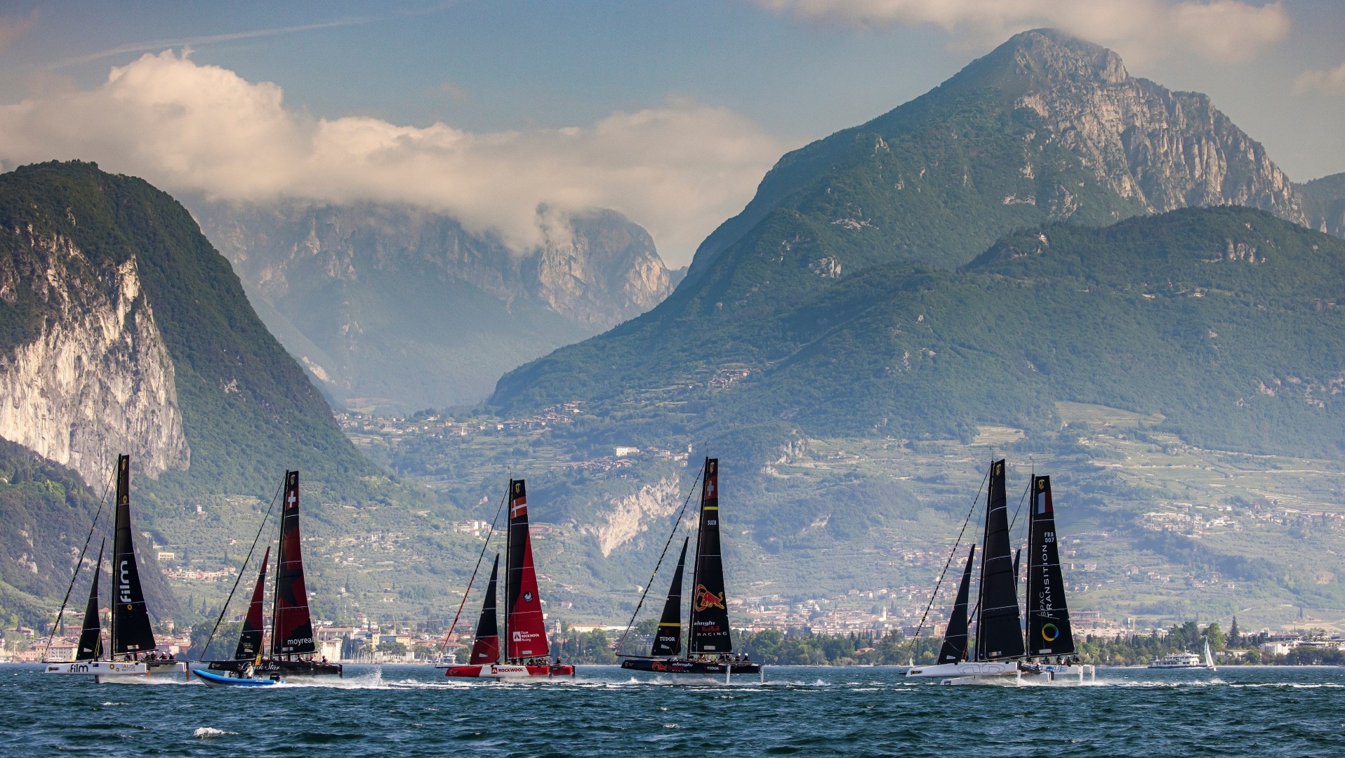 Racing off Riva del Garda comes with the spectacular backdrop