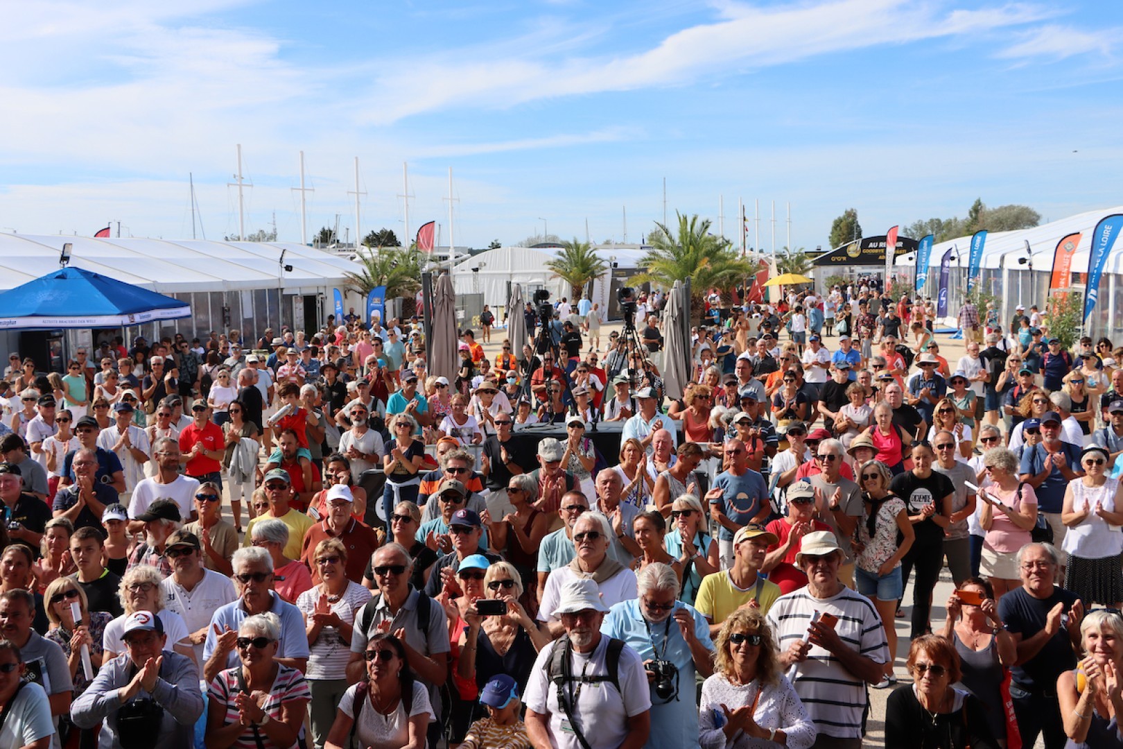Thousands come daily to the Golden Globe Race Village activities and exhibitions. Credit GGR2022/Nora Havel