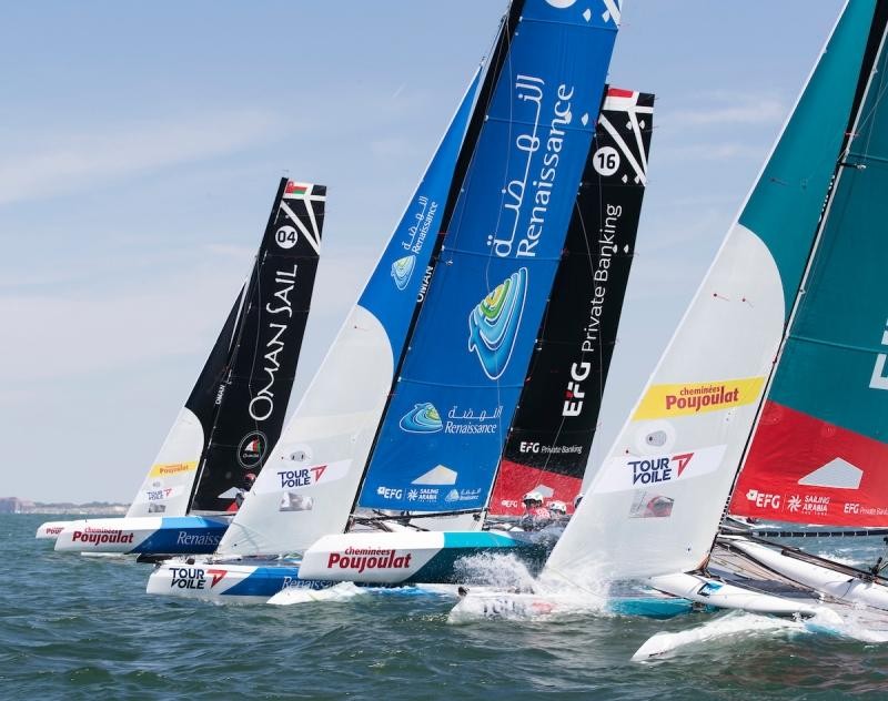 Oman Sail teams show star quality in opening Act of the Tour Voile