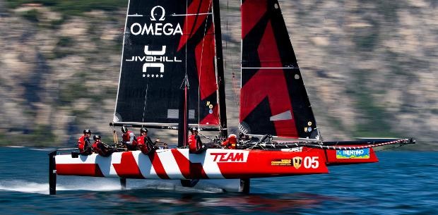 All five races today had reaching starts, the thirteen GC32s then converging at the reaching mark, like the first corner in Formula 1. 