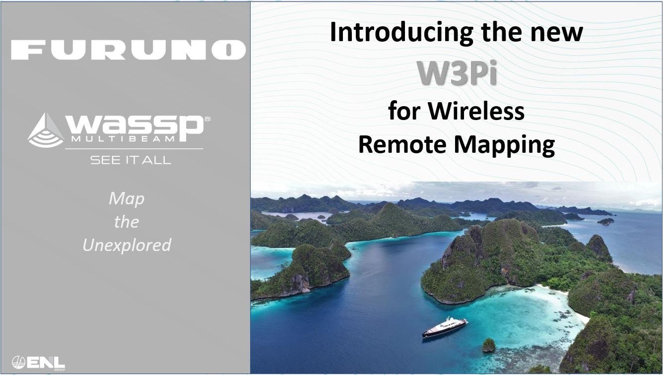 Furuno announces the lauch of the new W3P Wireless Multibeam Sounder