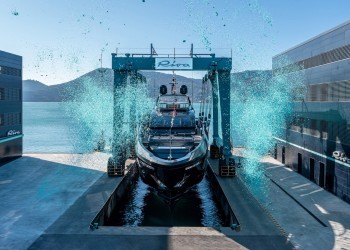 Riva 130' Bellissima, enter in the water for the second time