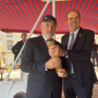 Il sindaco di Genova Marco Bucci e il CEO di The Ocean Race Richard Brisius