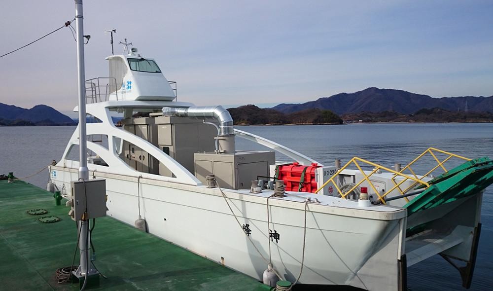 The test boat used in a project to develop the framework of the safety guidelines for hydrogen fuel cell ships