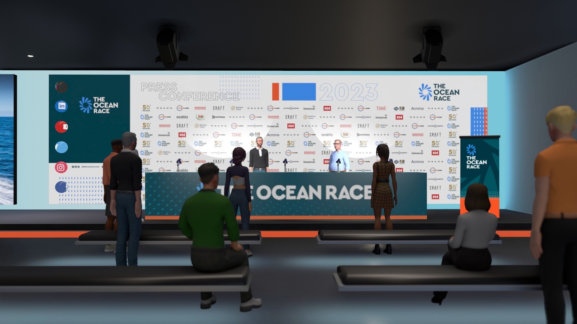 The Ocean Race 2022-23 - Metaverse - Press Conference Room © The Ocean Race
