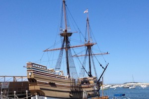 La replica del Mayflower varata a Plymouth, Massachusetts