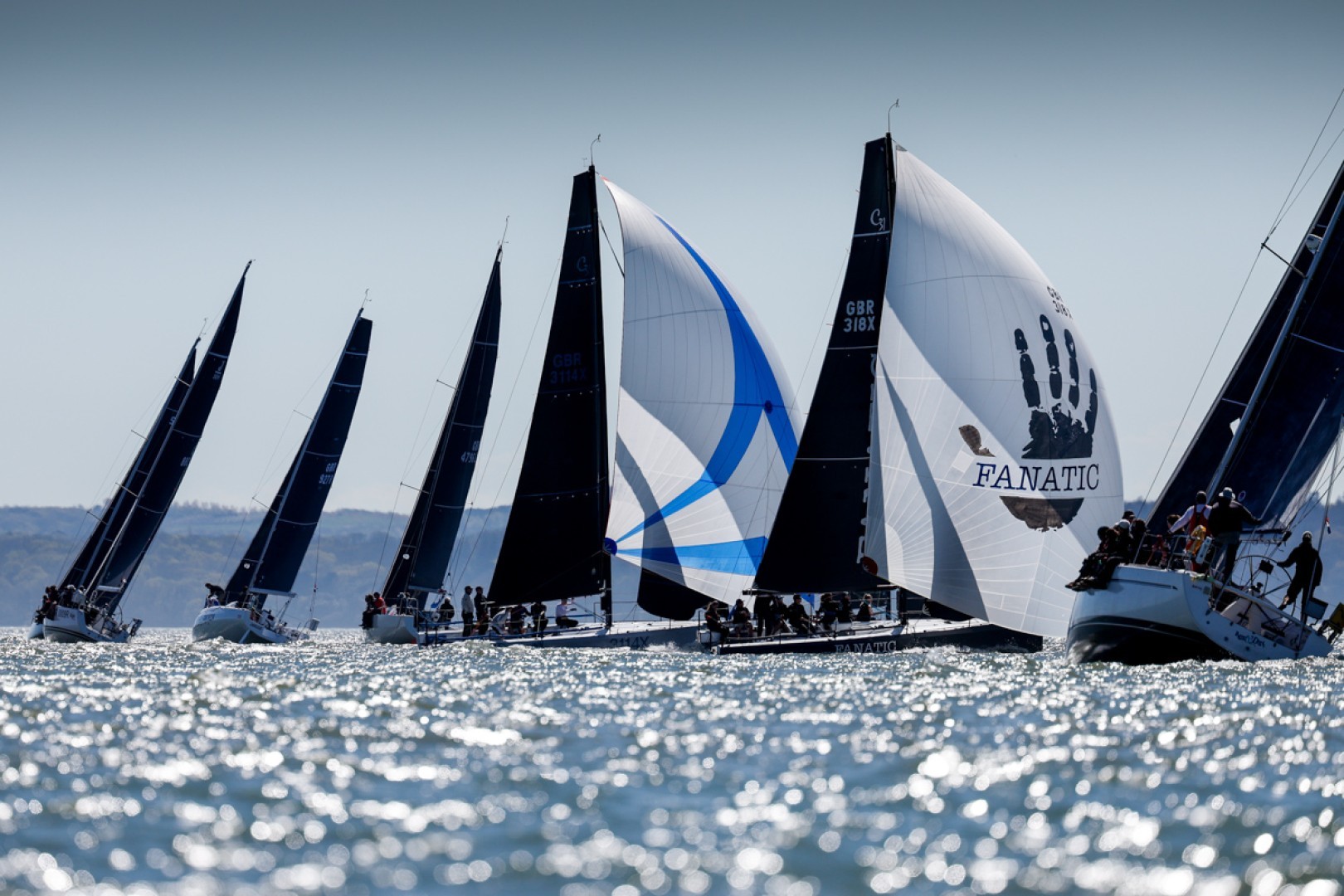 Sparkling conditions on the first day of racing in the Solent at the RORC Easter Challenge © Paul Wyeth/pwpictures.com