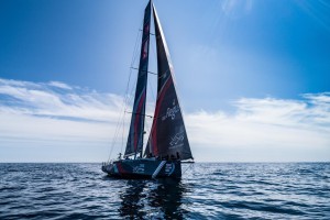 Leg 11, from Gothenburg to The Hague, day 3 on board Sun Hung Kai/Scallywag. Weight forward as the wind shuts down. 23 June, 2018. Konrad Frost/Volvo Ocean Race